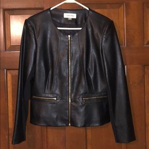 Calvin Klein faux leather jacket